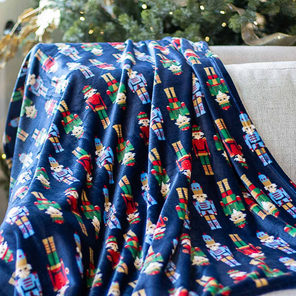 Nutcracker March Throw   / Navy - BFF Here
