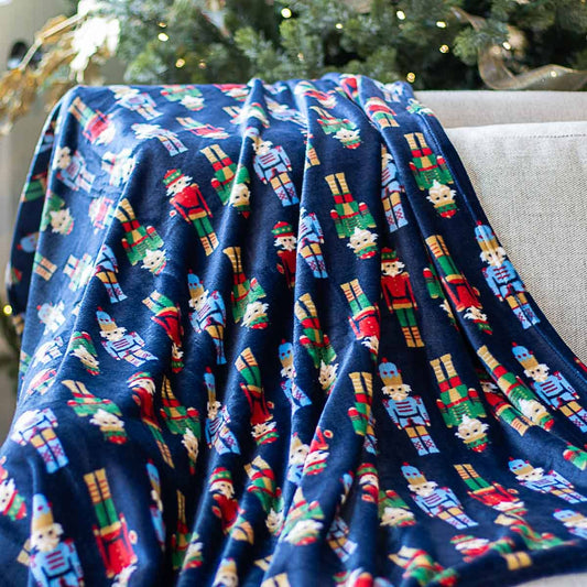 Nutcracker March Throw   / Navy