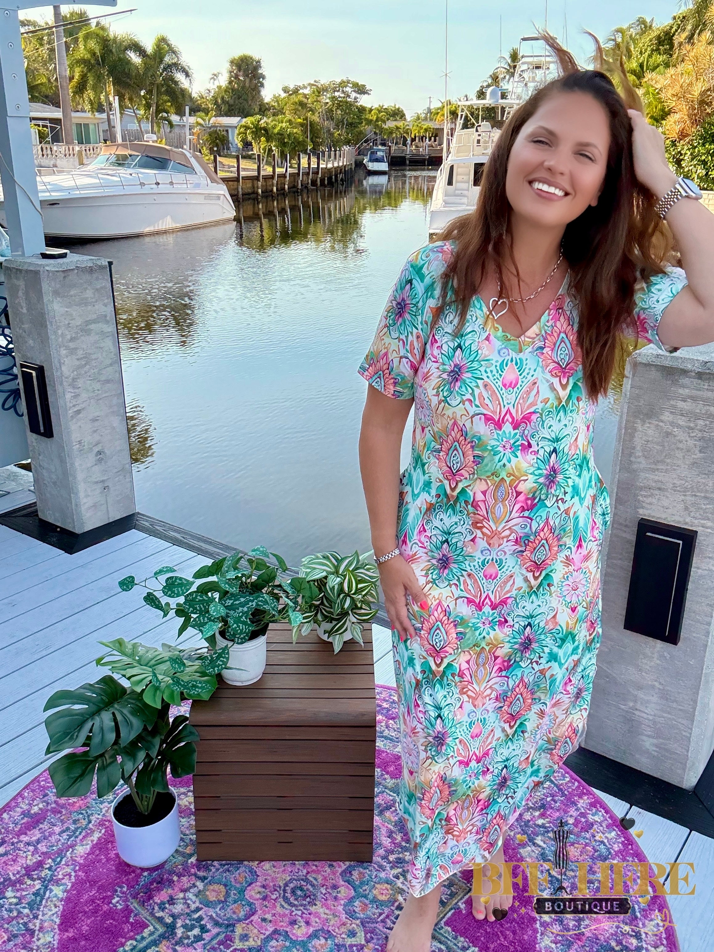 Pink Skies Maxi Dress by Sterling Kreek - BFF Here