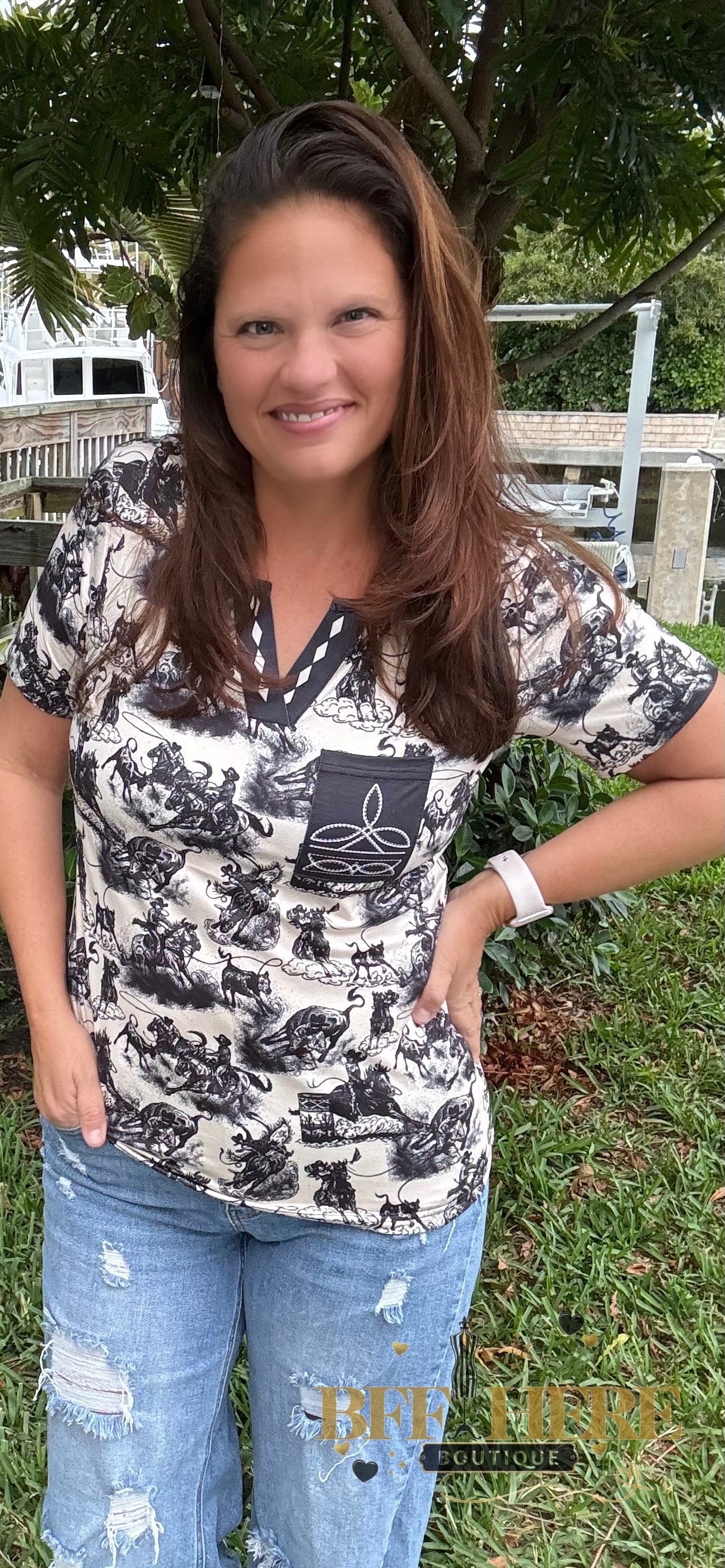 Rodeo Road Bootstitch Top by Sterling Kreek - BFF Here