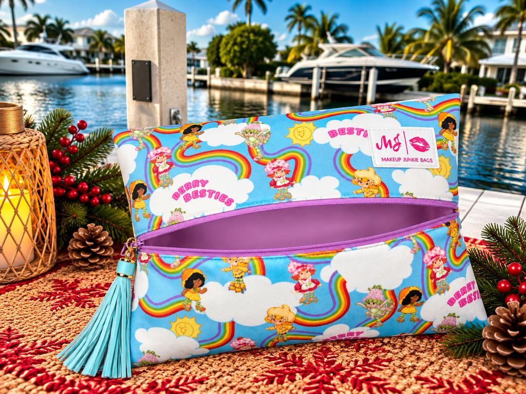 PREORDER: Strawberry Shortcake / Teal by Makeup Junkie Bags (ETA: 4-6 weeks)