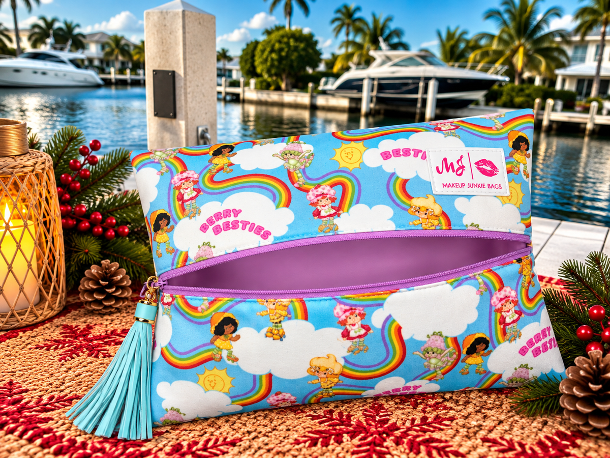 PREORDER: Strawberry Shortcake / Teal by Makeup Junkie Bags (ETA: 4-6 weeks)
