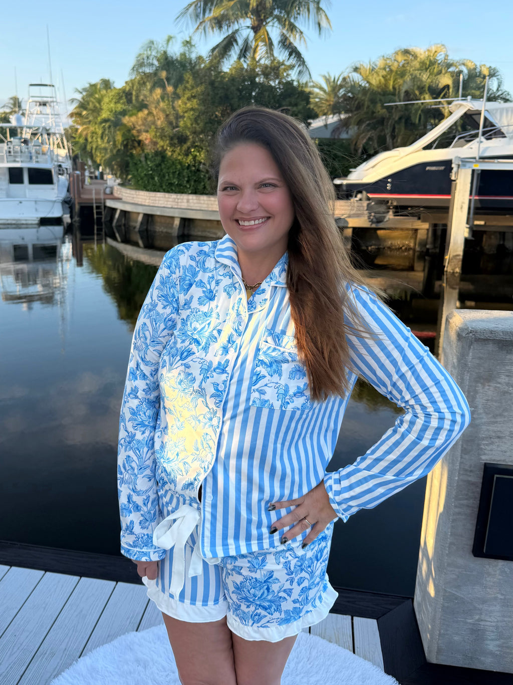 Morning Bloom Ruffle Pajama Set by Jess Lea - BFF Here