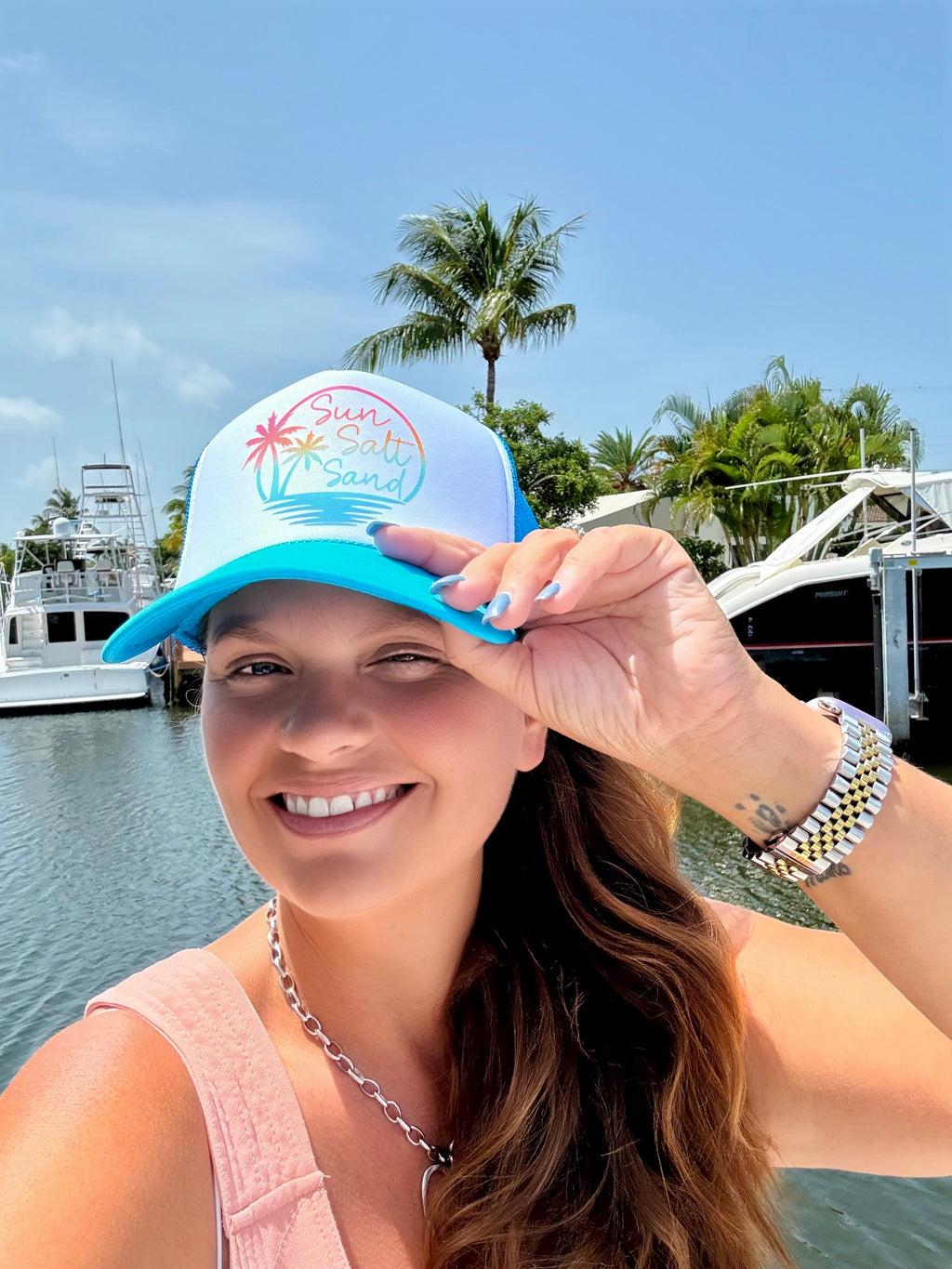 Sun Salt Sand Trucker Cap - BFF Here