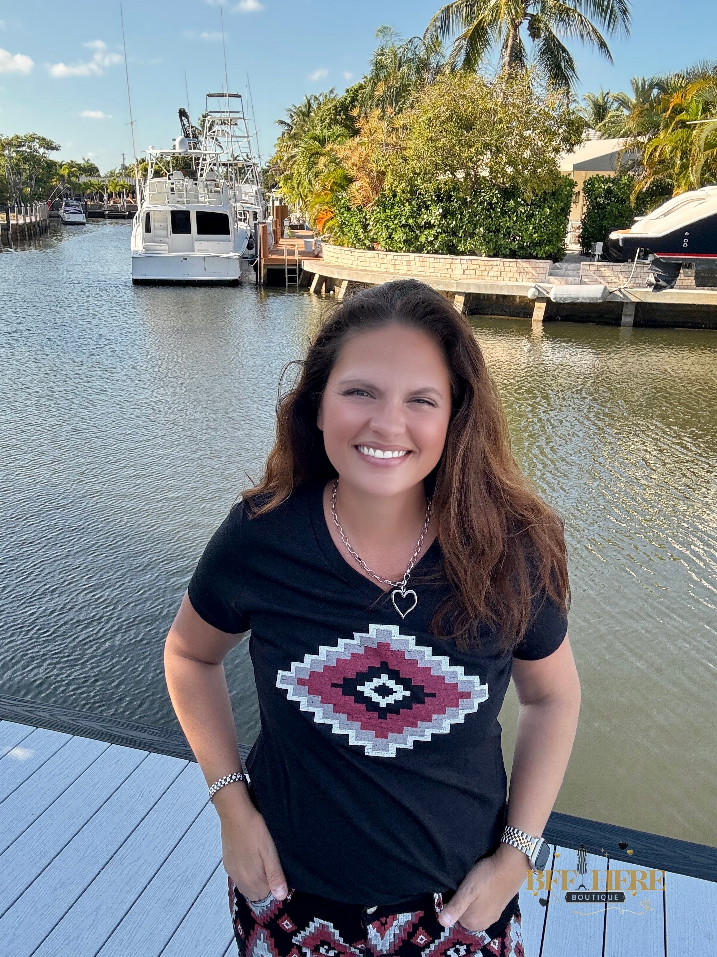 Rock N' Roll V-Neck Tee by Sterling Kreek - BFF Here