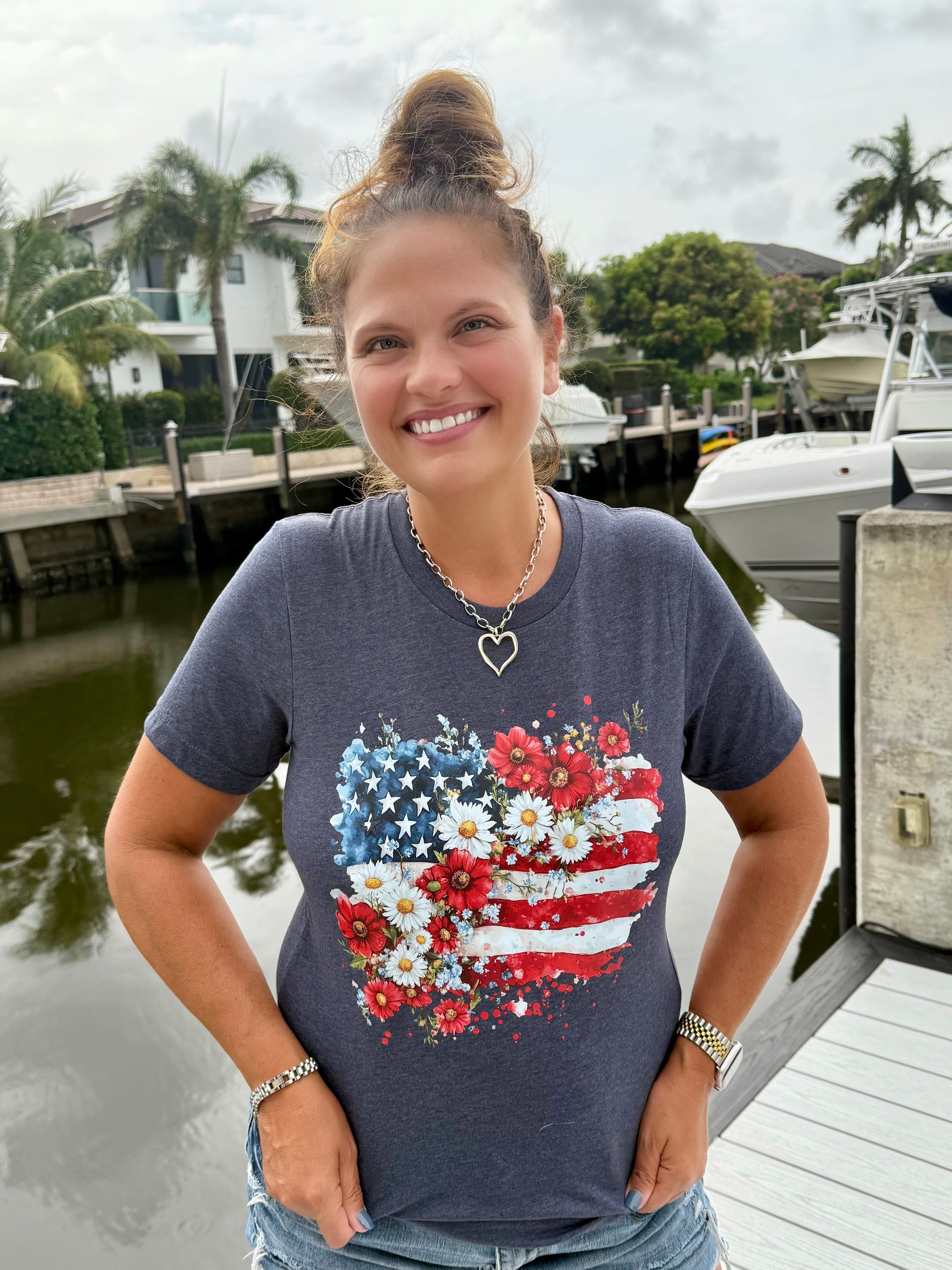 America in Bloom Tee - BFF Here