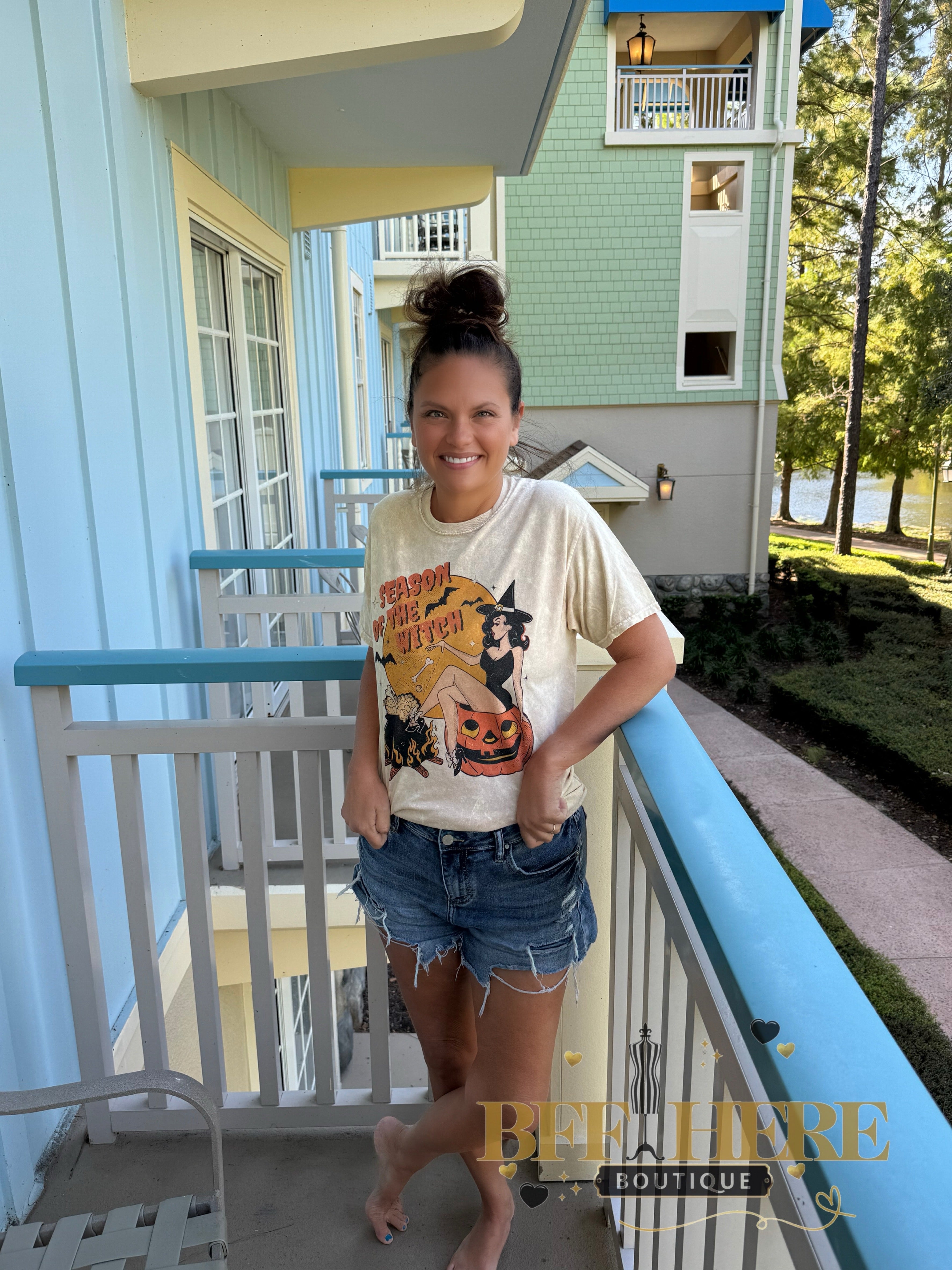 Season of the Witch Vintage Halloween Tee - BFF Here