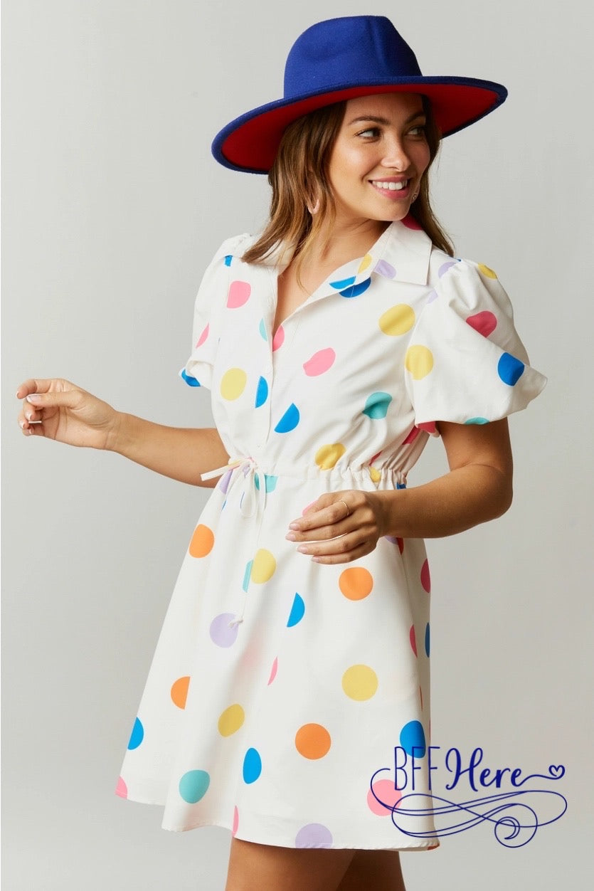 Polka Perfection: Stylish Mini Dress - BFF Here