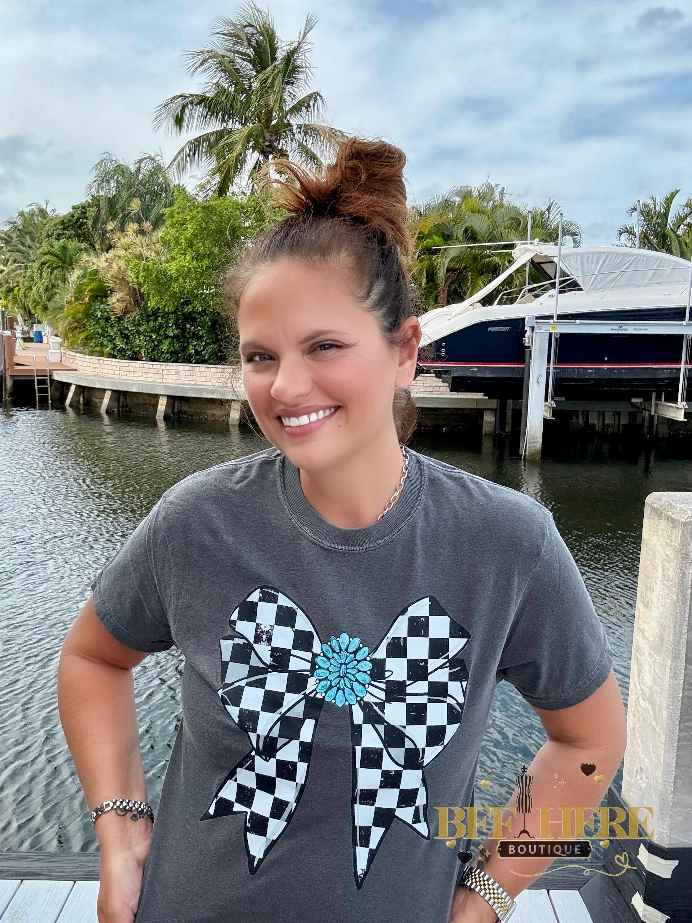 Rodeo Rebel Bow Tee - BFF Here