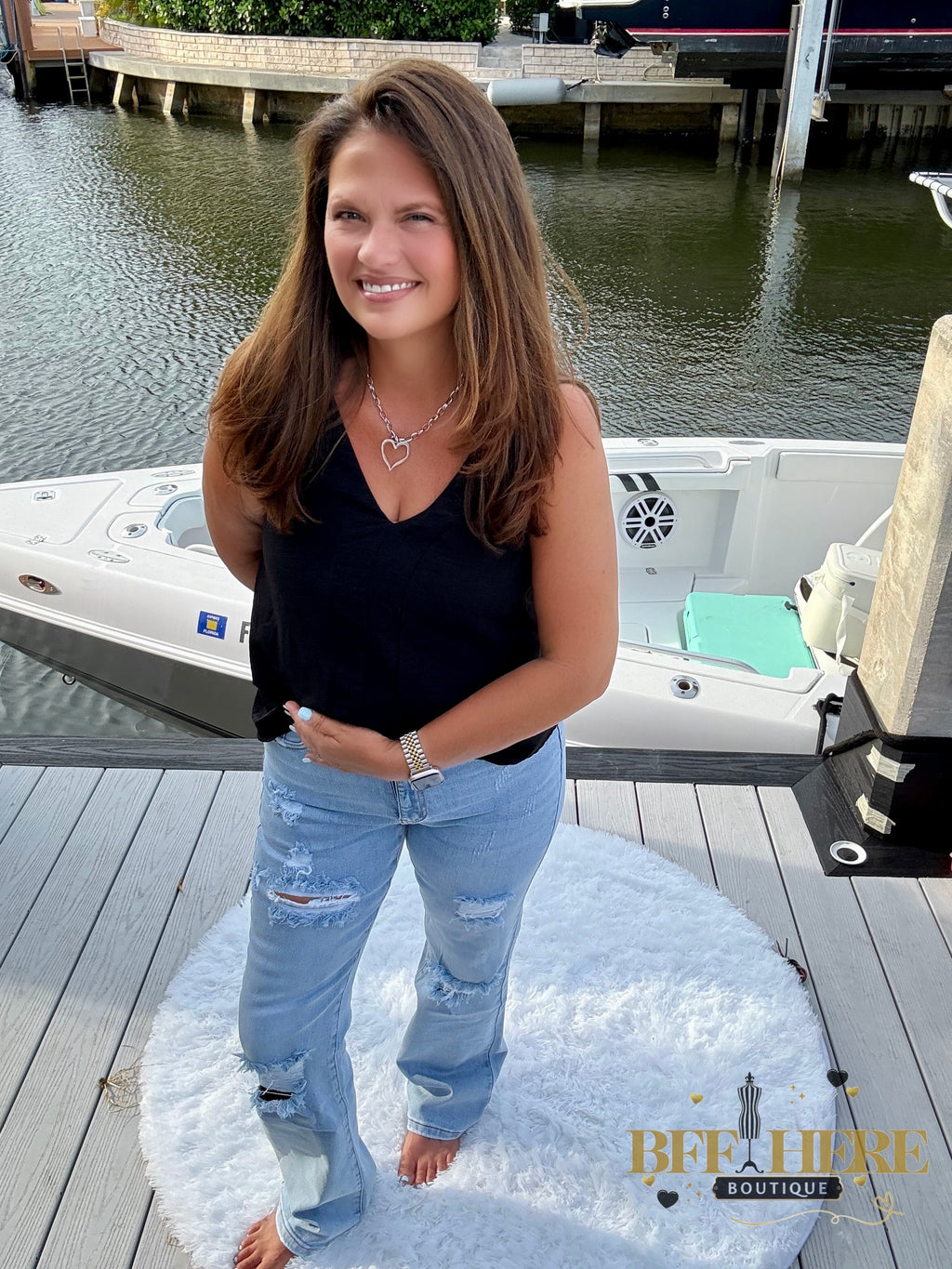 Ashland Straight Leg Distressed Jeans by Blakeley - BFF Here