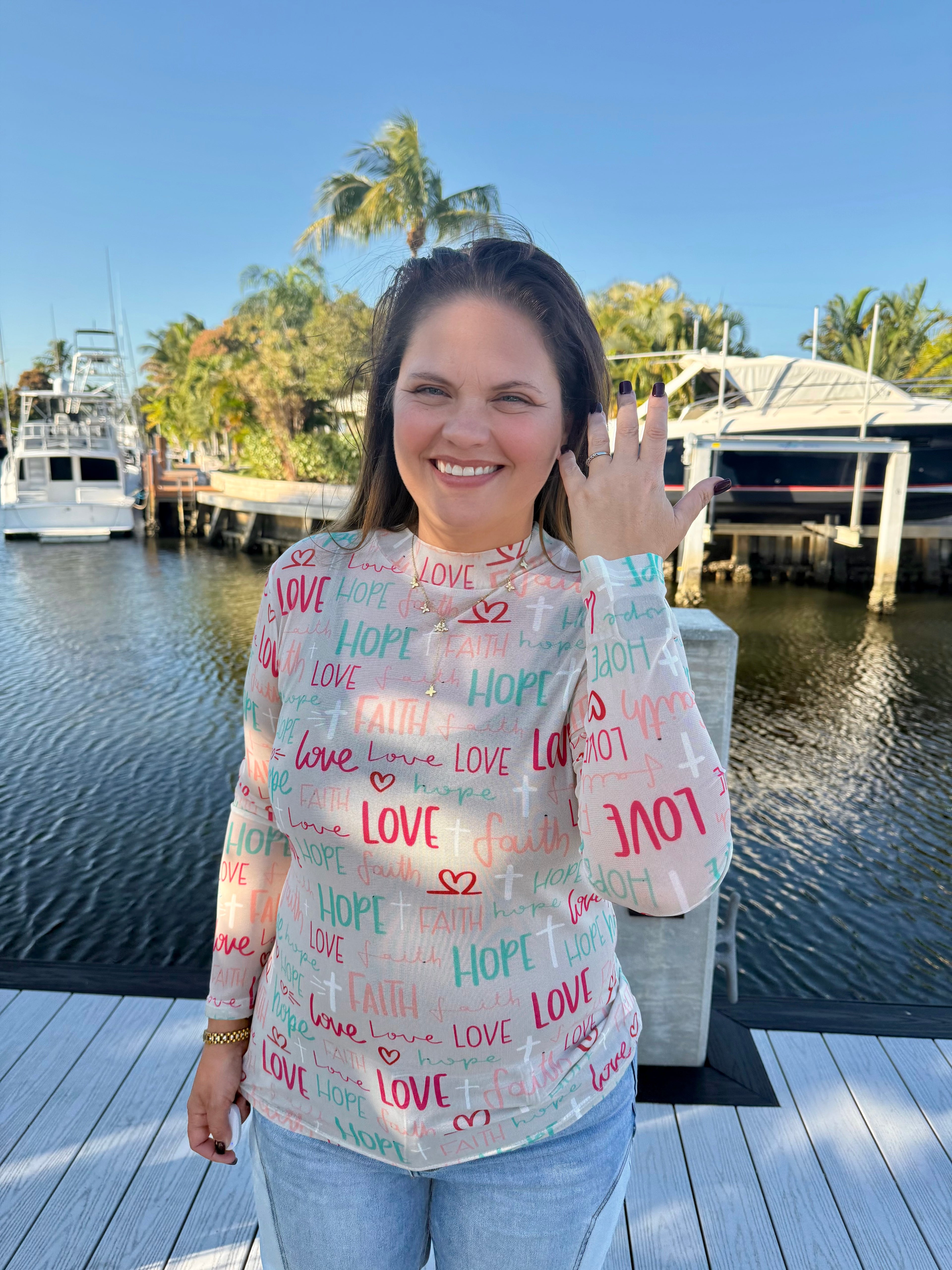 Faith Hope Love Mesh Top by Sterling Kreek - BFF Here