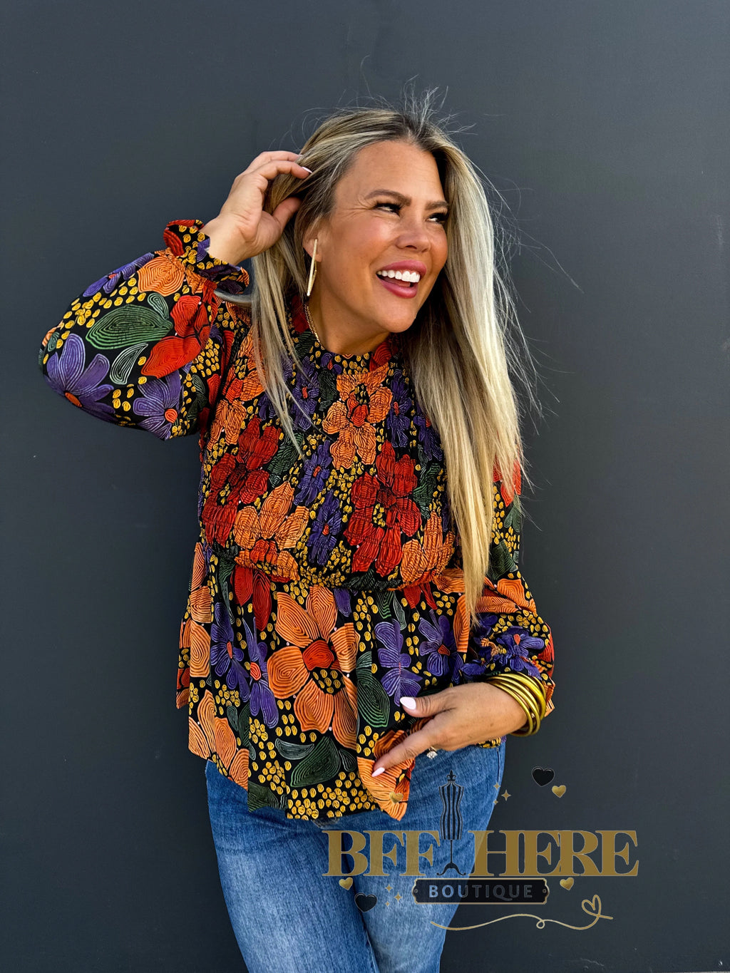 Love In Bloom Smocked Top - BFF Here