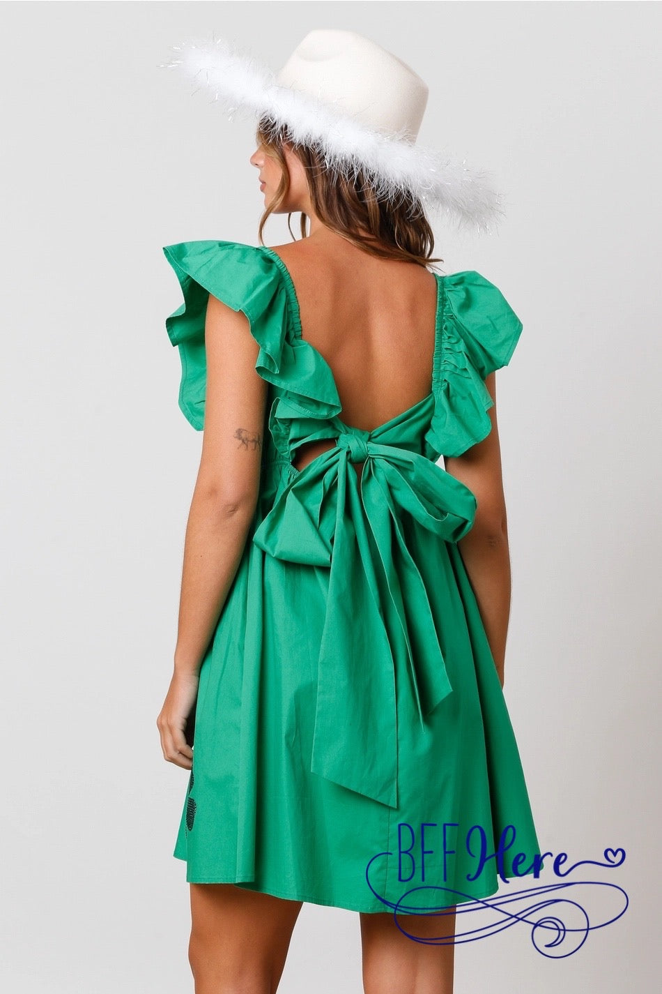 Glittering Clover: St. Patrick's Ruffle Dress - BFF Here