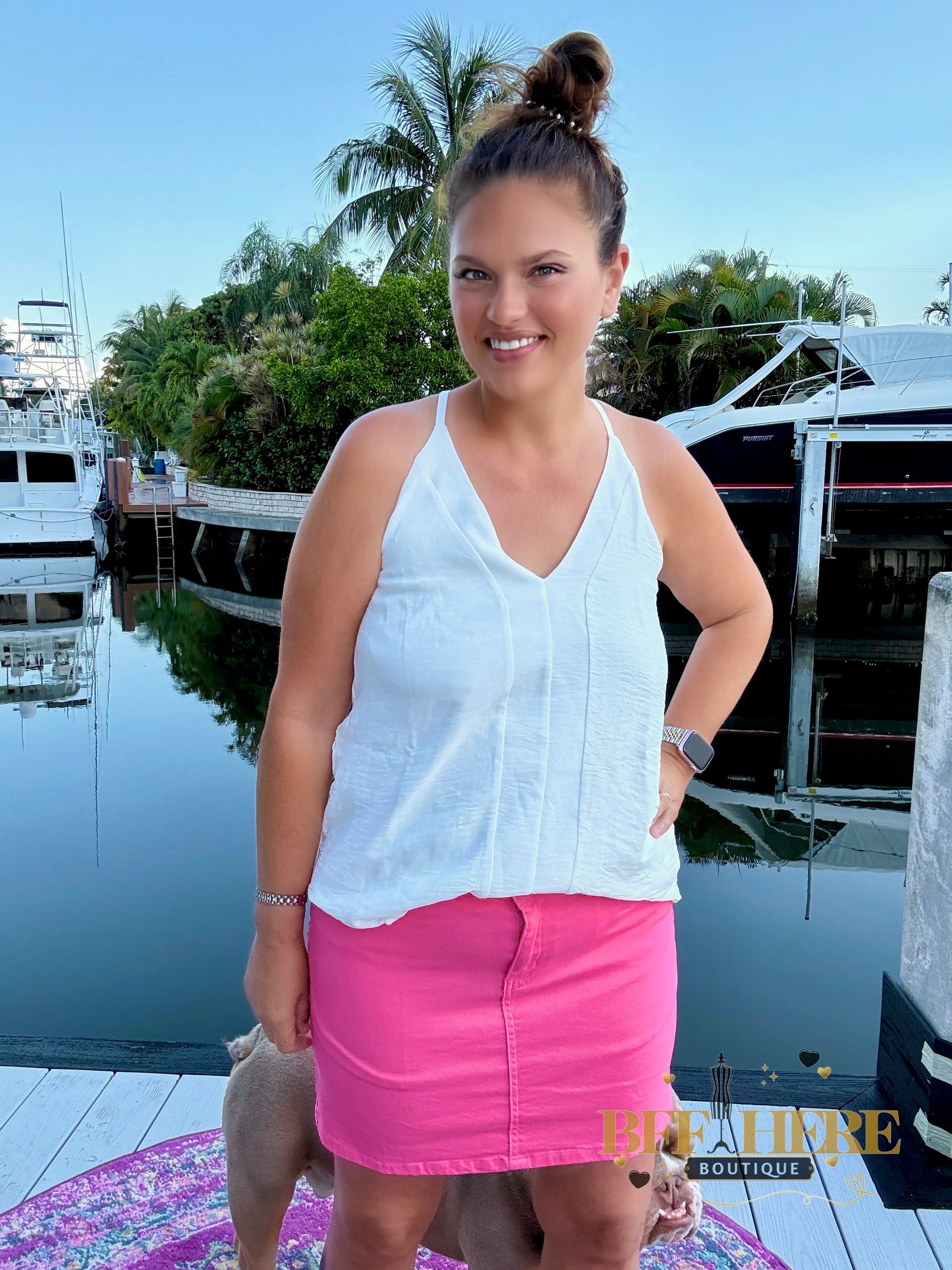 Nova Denim Skirt / Pink by Jess Lea - BFF Here