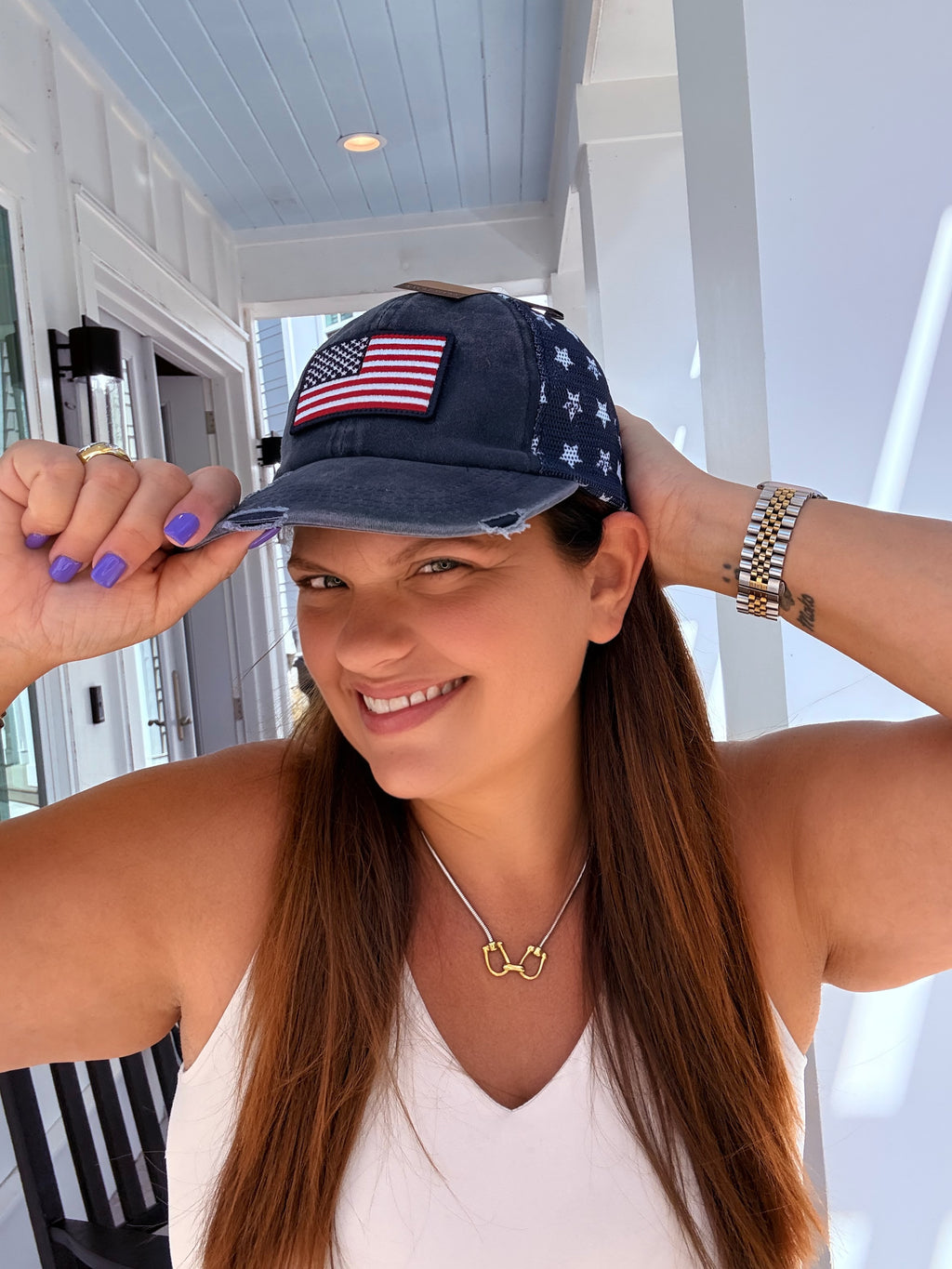 American Flag Trucker Hat by Judson & Co. (ARRAY) — Ships 2-3 weeks - BFF Here