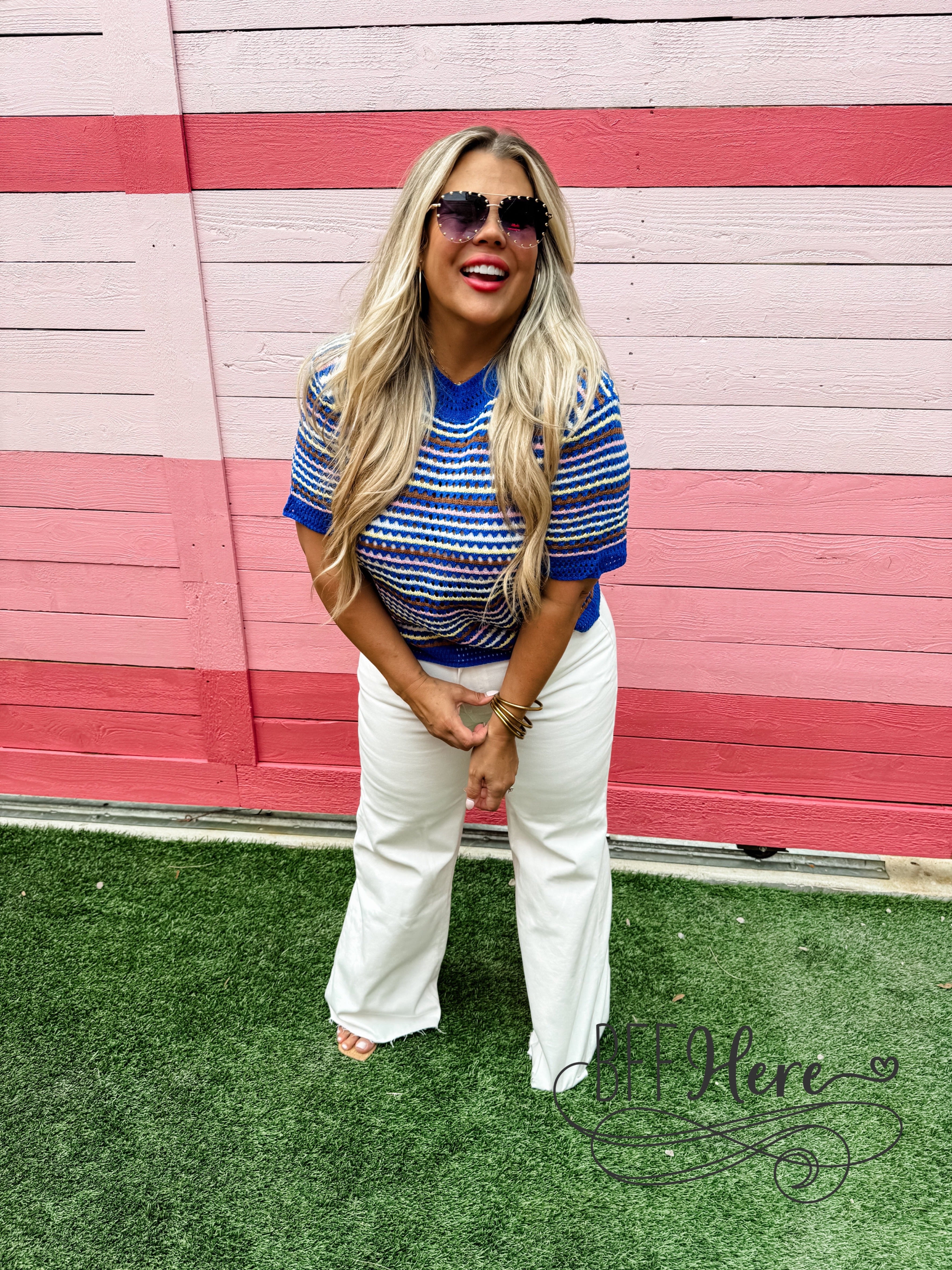 PREORDER: Striped Serenity: Soft Knit Top / Choice of Color by Blakeley (Ships Middle of April) - BFF Here