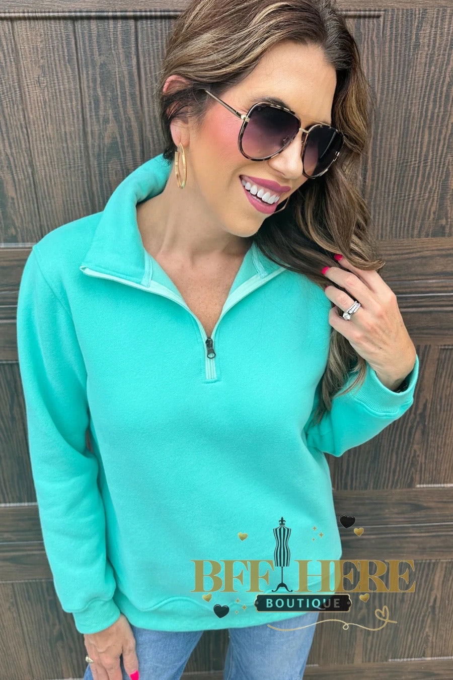 McKenna Pullover - Turquoise by Jess Lea - BFF Here