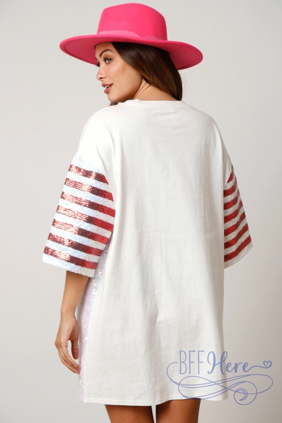 Sweet Sparkle Sequin Candy Cane Dress / Choice of Color - BFF Here