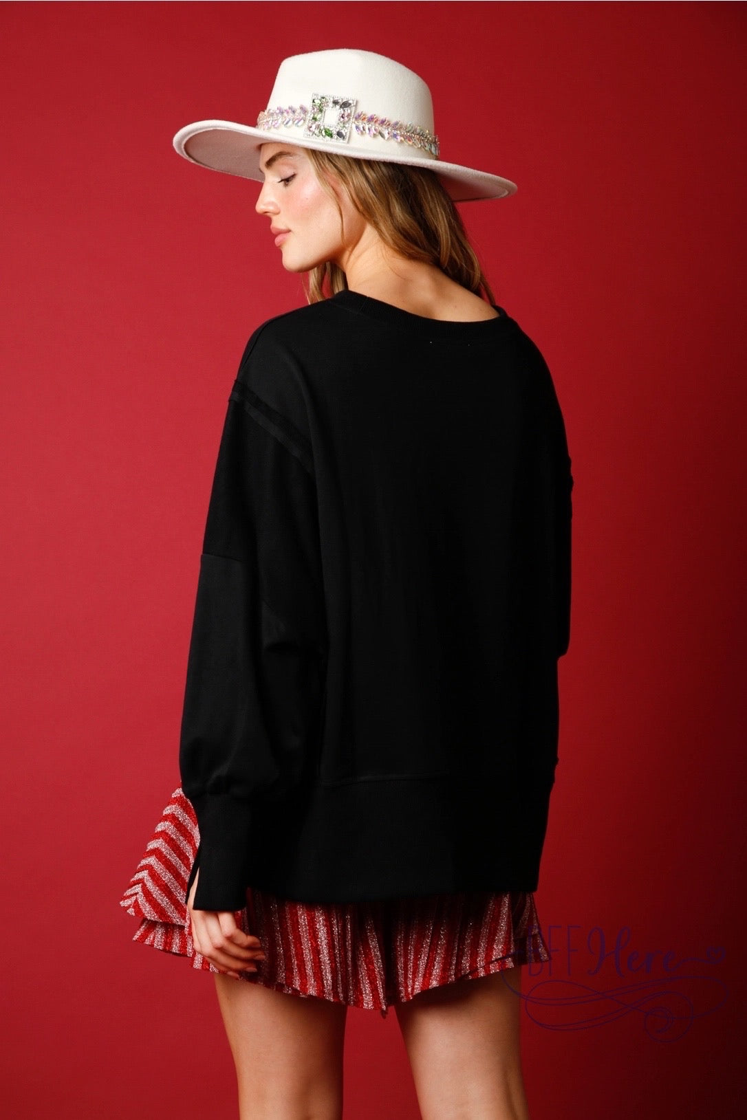 Holly Jolly Vibes: French Terry Holiday Sweatshirt / Choice of Color - BFF Here