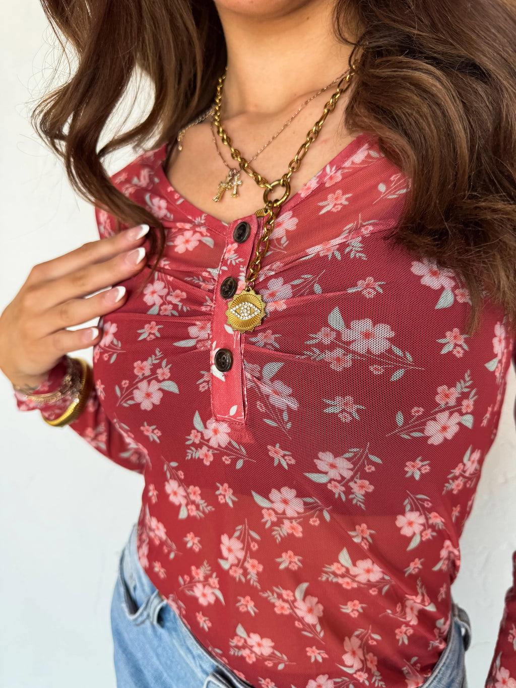 PREORDER: Annie V-Neck Mesh Top by Blakeley (ETA: Late November) - BFF Here