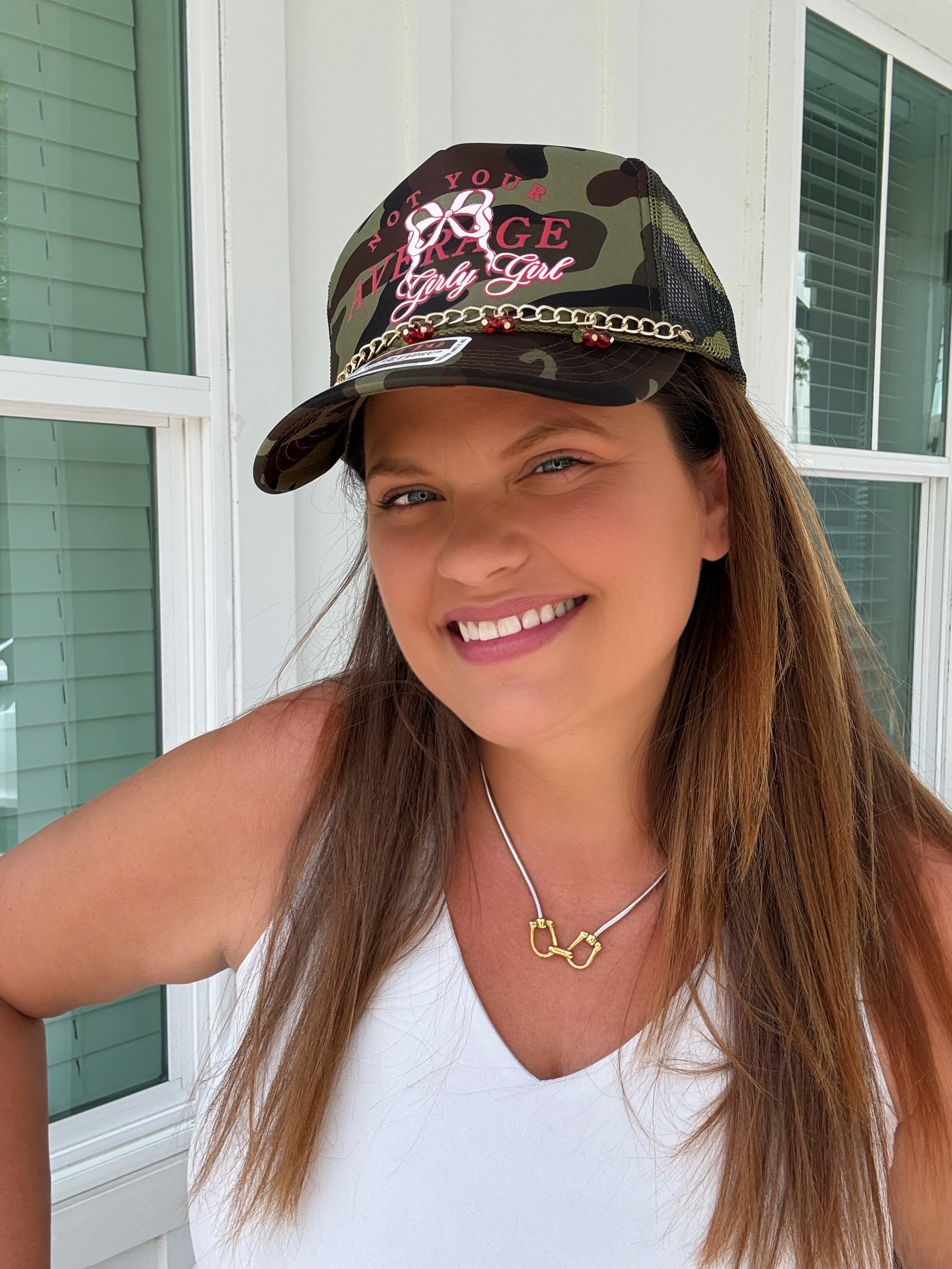 Not Your Average Girly Girl Full Camp Trucker Hat by Southern Bliss (ARRAY) — Ships 2-3 weeks - BFF Here
