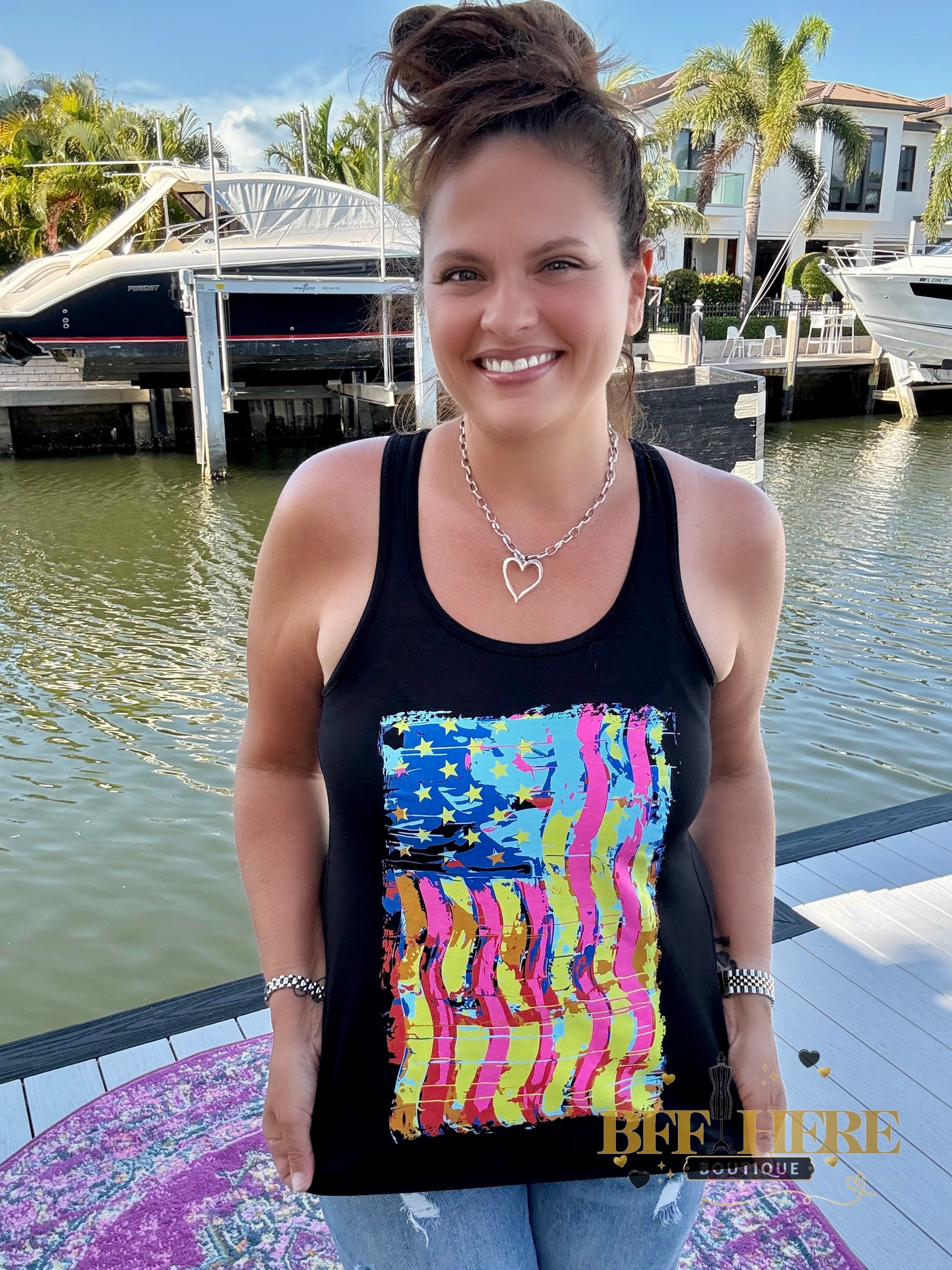 Party In The USA Tank by Sterling Kreek - BFF Here