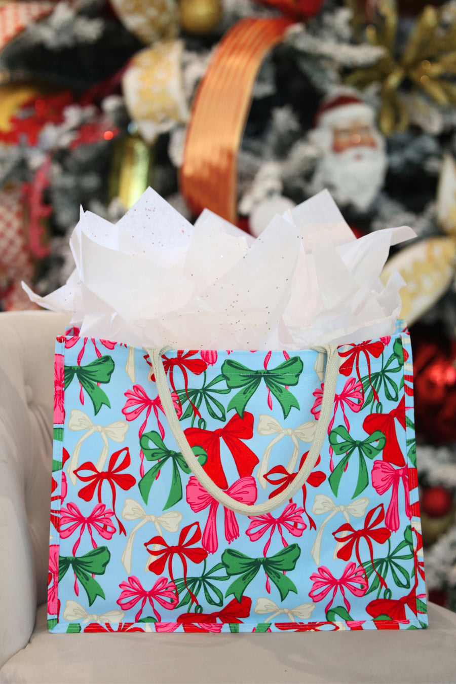PREORDER: Jingle Bows Tote Bag by Jess Lea (ETA: November)