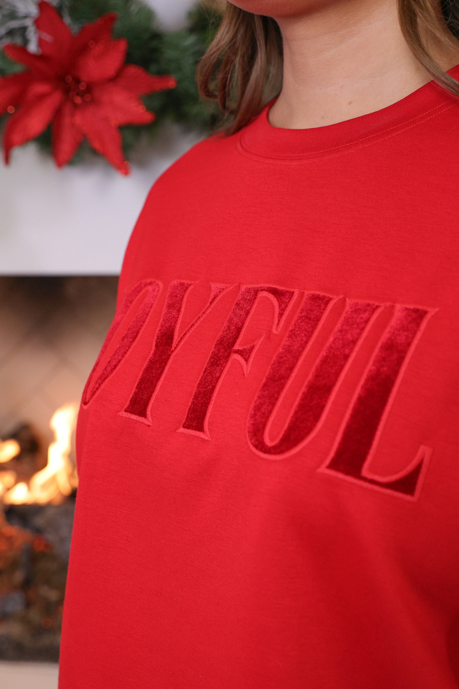 PREORDER: Joyful Velvet Patch Luxe Pullover by Jess Lea (ETA: End of October) - BFF Here