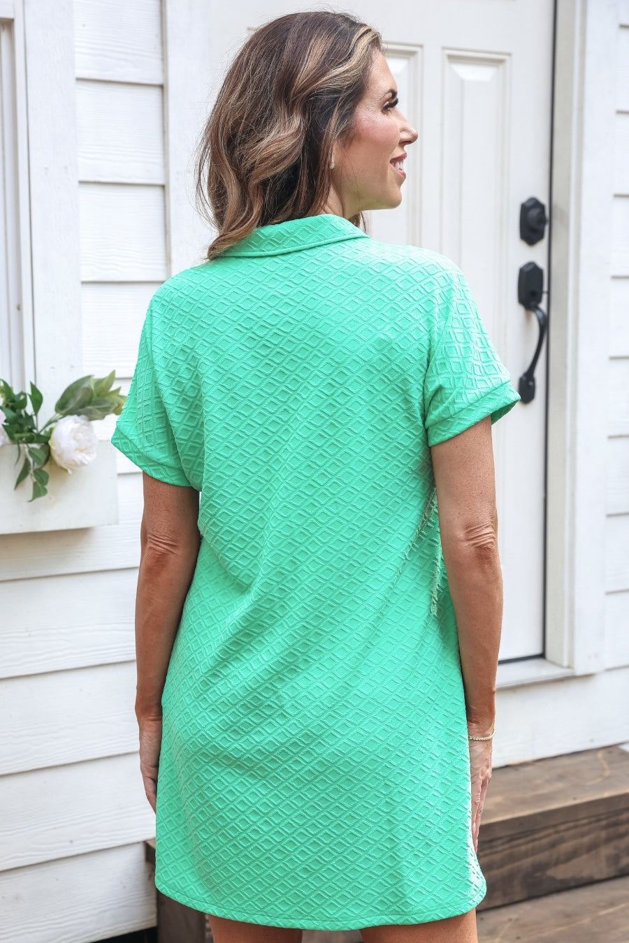 PREORDER: Ezra Textured Zipper Dress / Spearmint by Jess Lea (ETA: Late February/Early March)