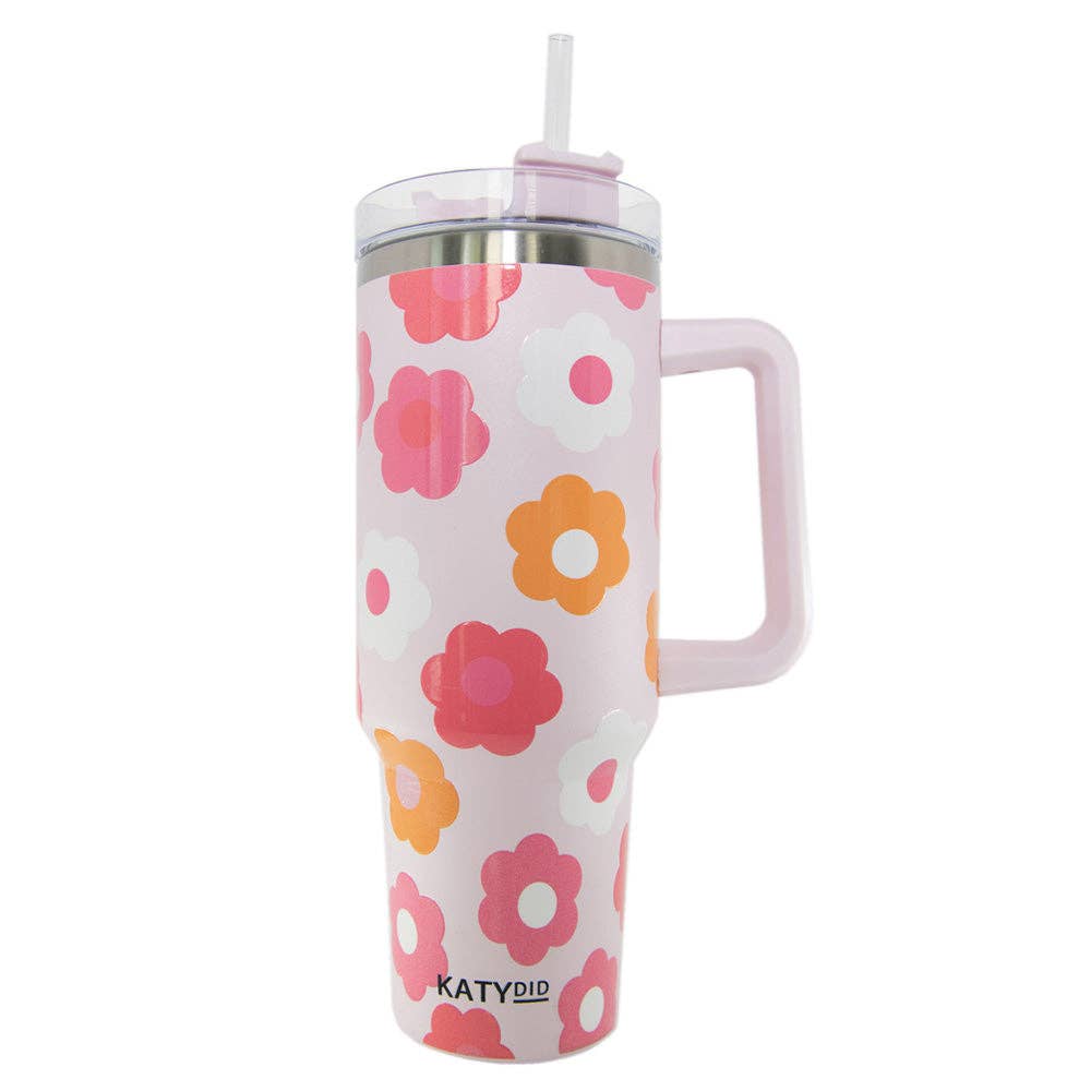 Groovy Flowers Tumbler Cup - BFF Here