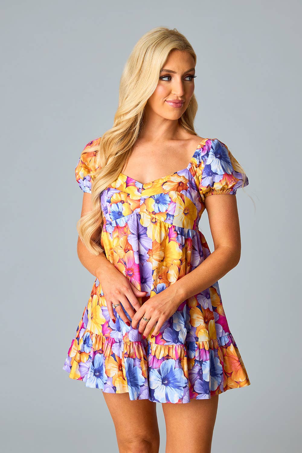 Diego Pansy Mini Dress by Buddy Love