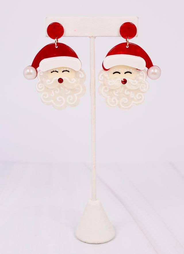 Jolly ol' Saint Nick Earring RED - BFF Here