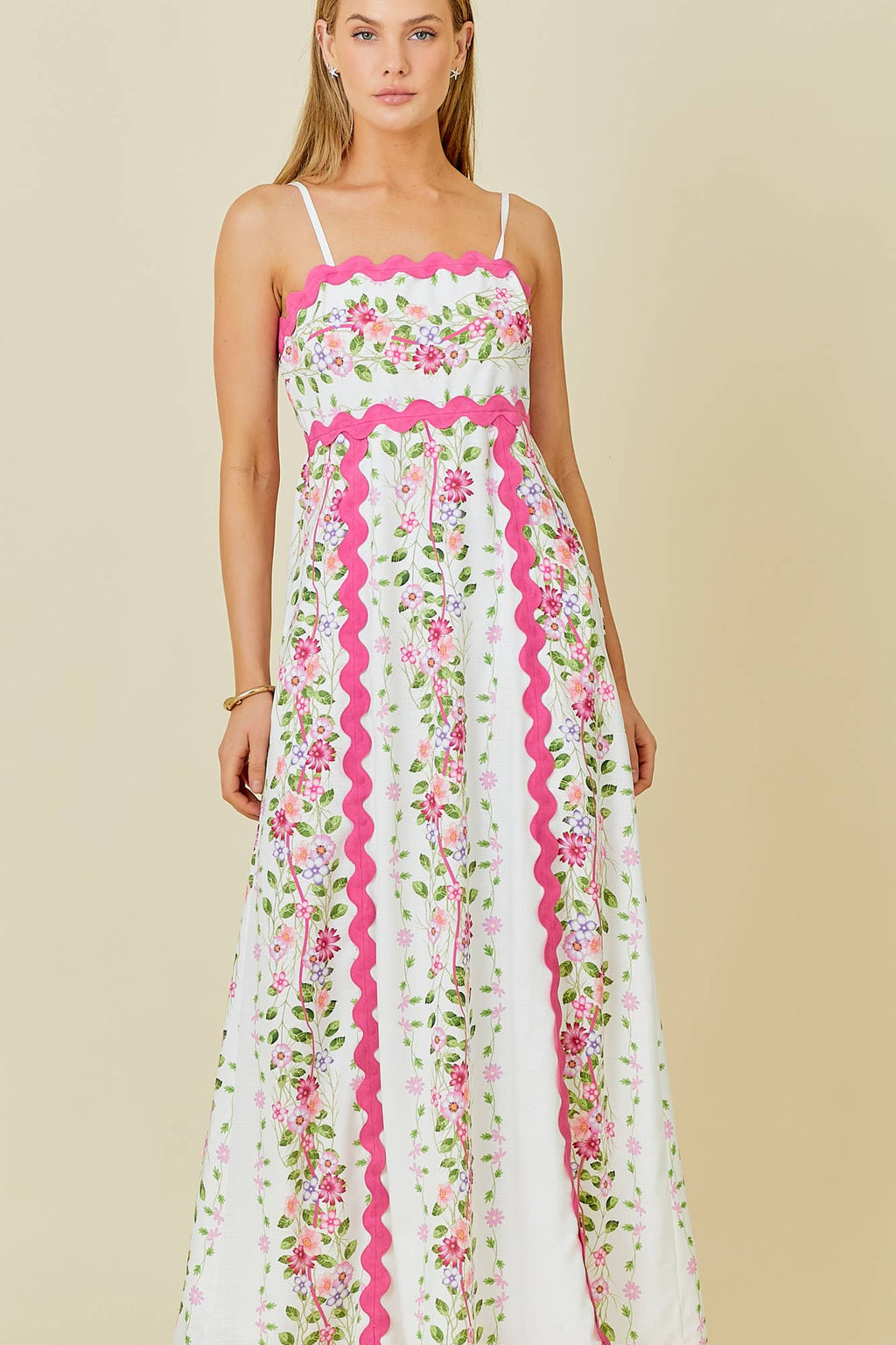 PREORDER: Springtime Floral Elegance Maxi Dress (Ships End of June) - BFF Here