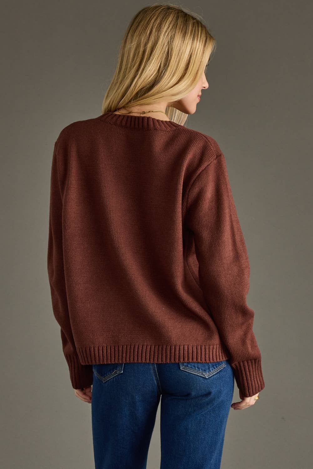 Brown Bourbon Weather Sweater by Panache - BFF Here