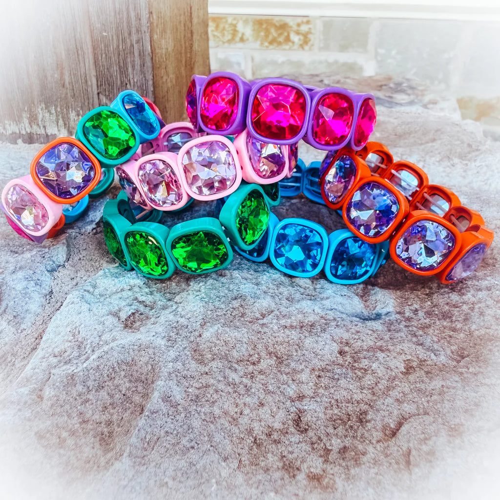 Confetti Gem Stretch Bracelets