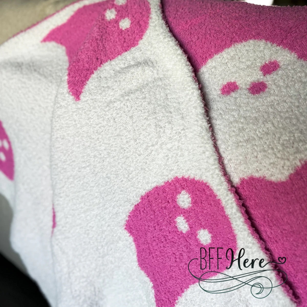 Ghostly Snuggles Blanket / Choice of Color - BFF Here