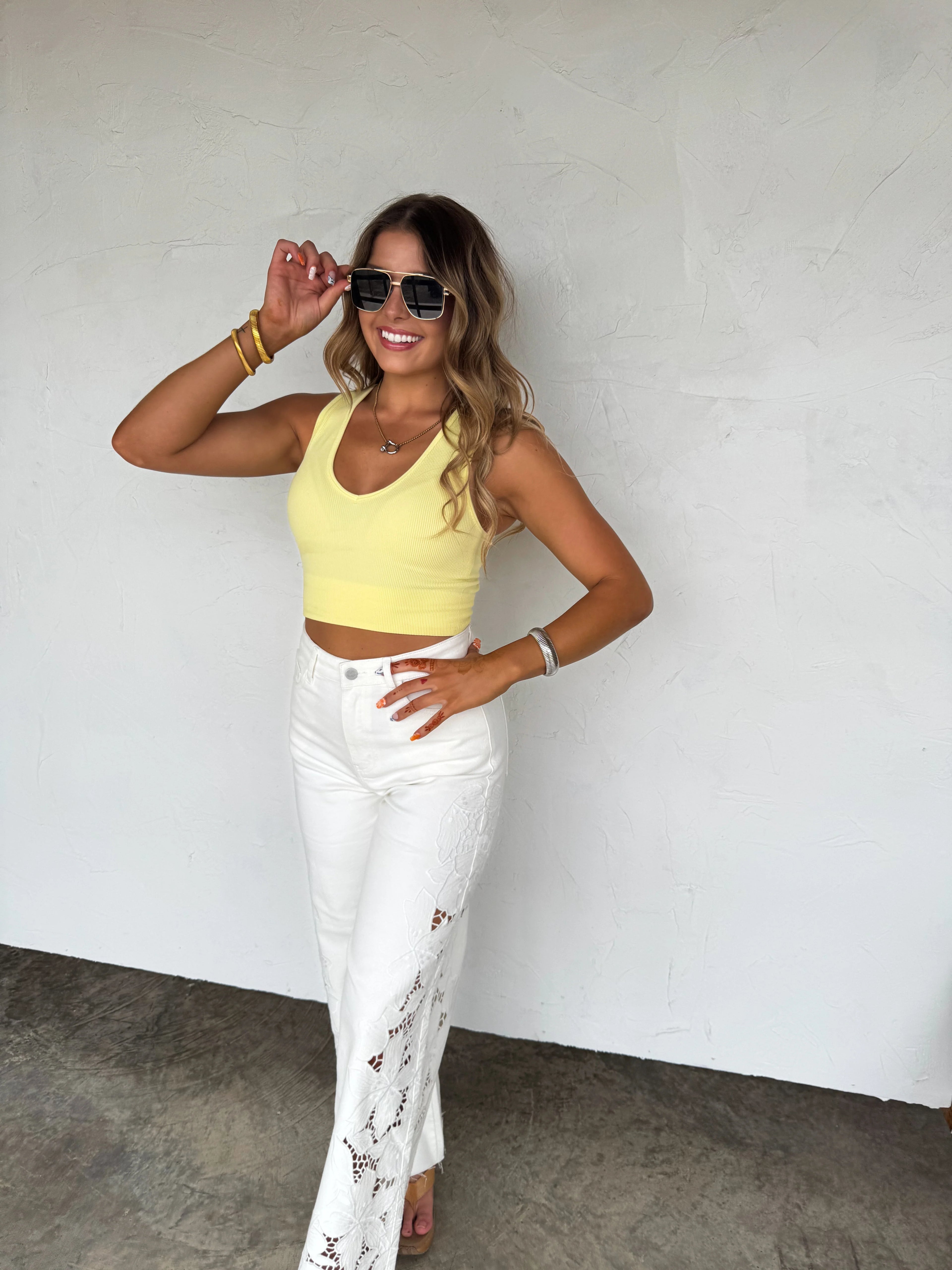 PREORDER: Summer Floral Charm Wide Leg Jeans  by Blakeley (ETA: May) - BFF Here