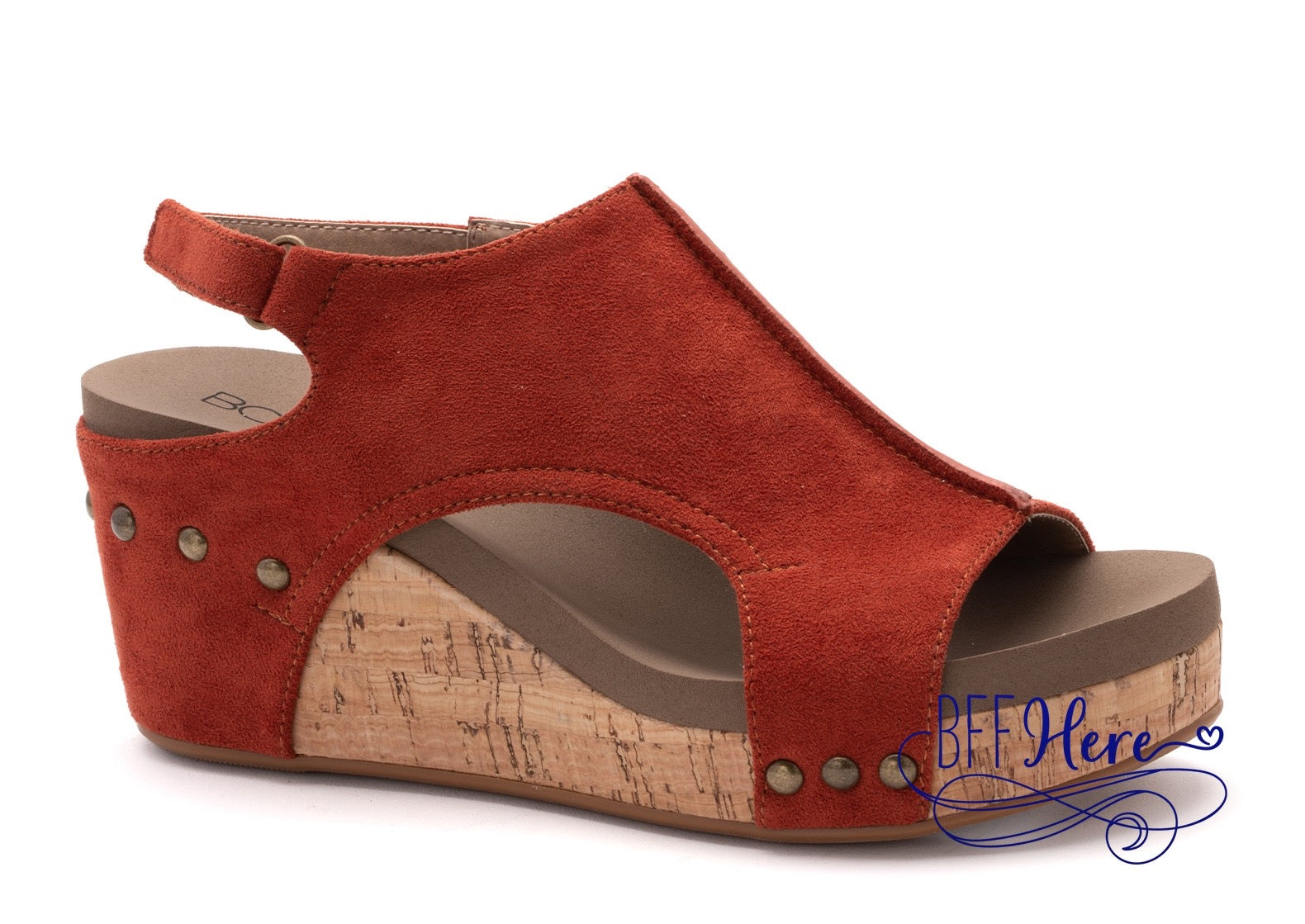 Carley - Rust Suede by Corkys - BFF Here