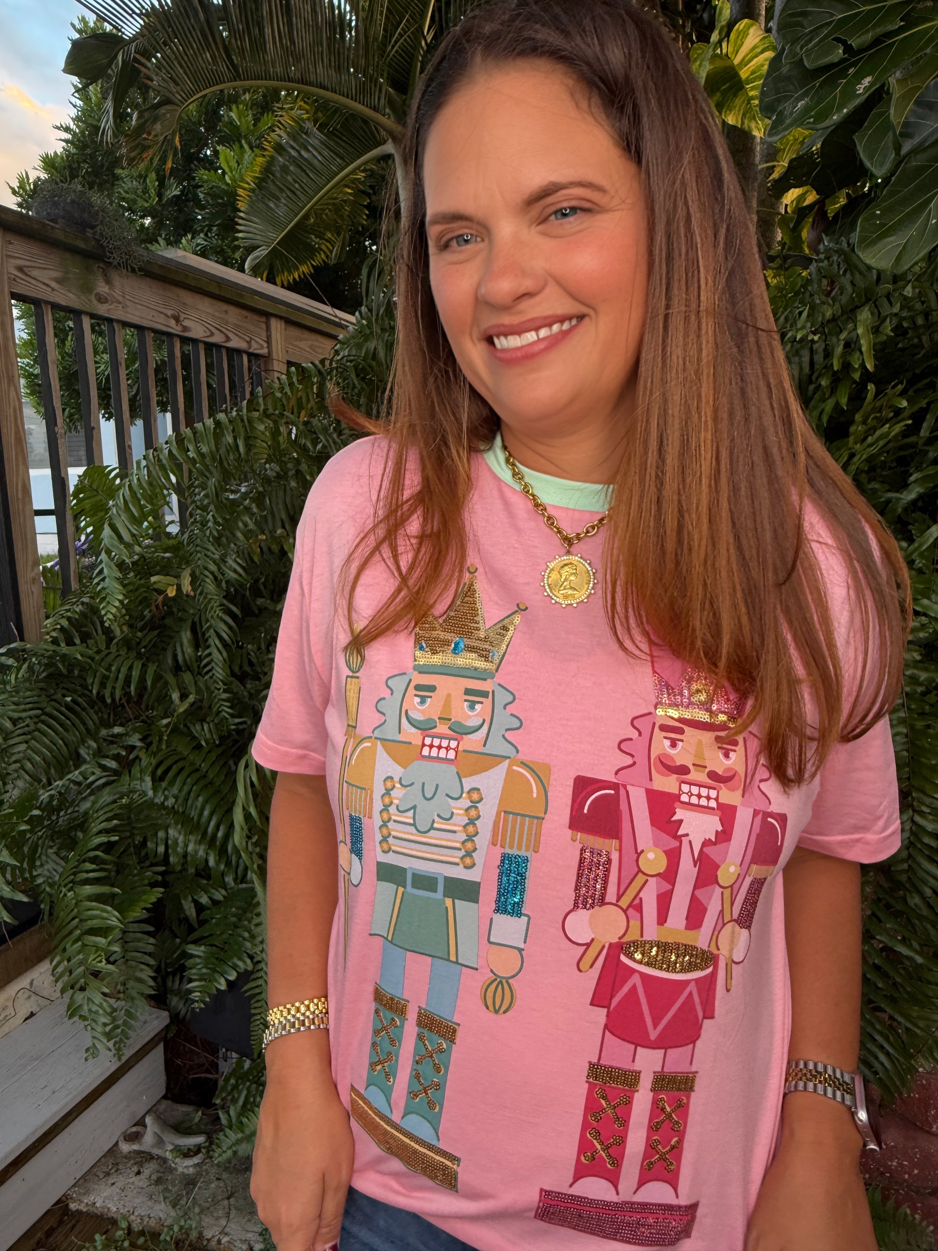 Nutcracker Vibes Sequin Embroidered Tee by Jess Lea - BFF Here