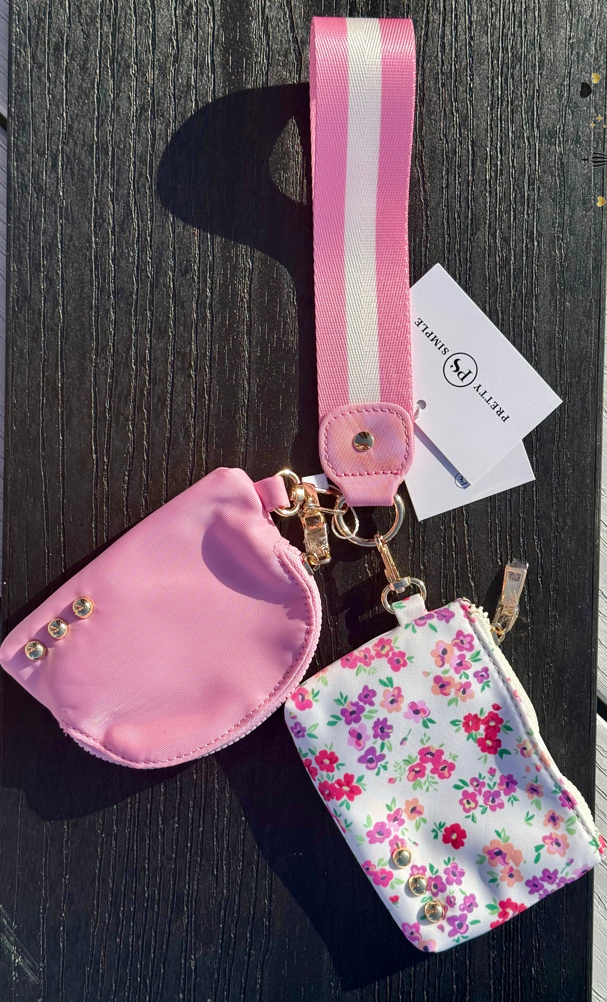 Summer Spritz Dual Pouch Wristlet by Pretty Simple / Choice of Color - BFF Here