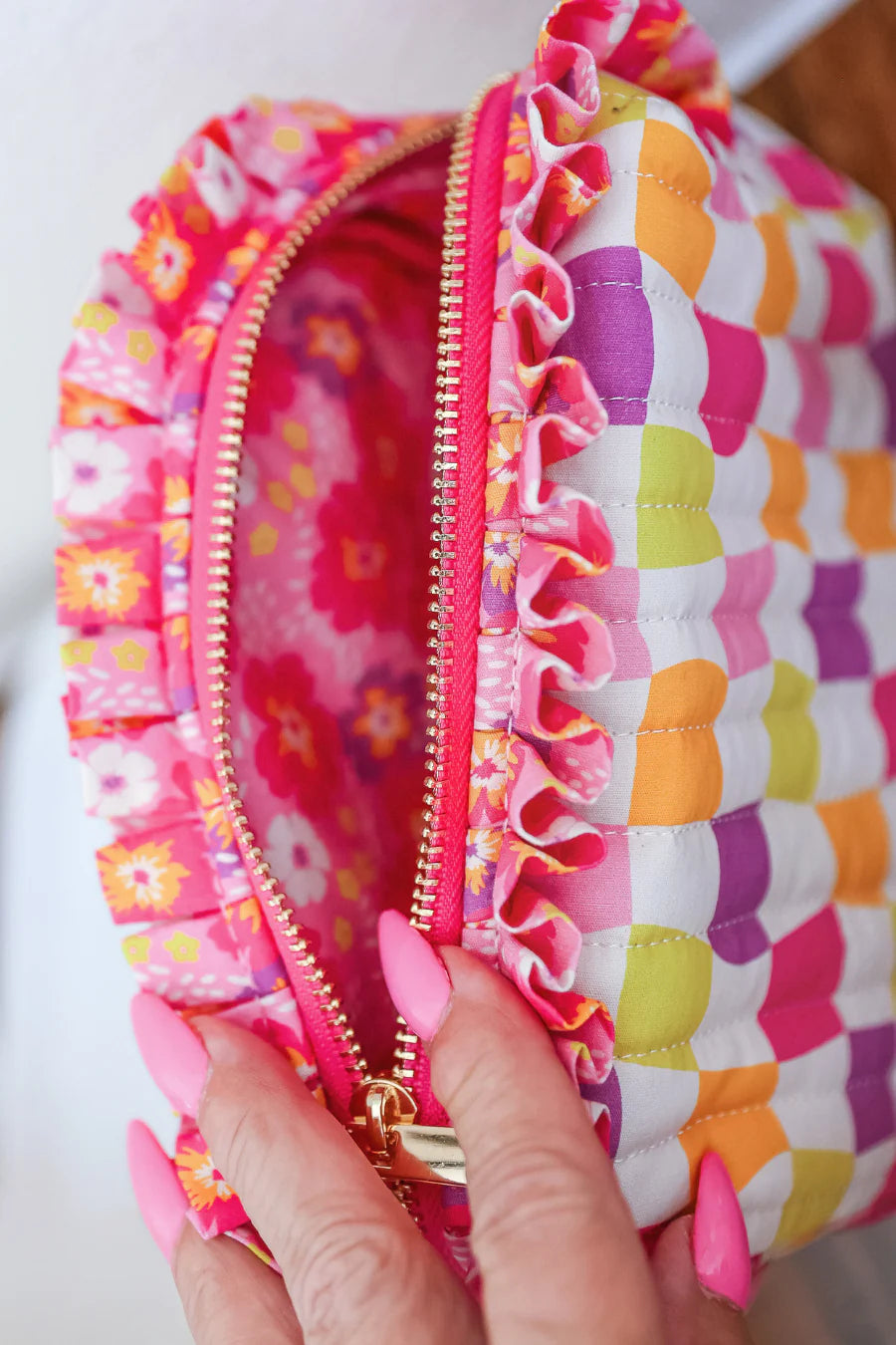 PREORDER: Groovy Garden Quilted Ruffle Bag by Jess Lea (ETA: June) - BFF Here