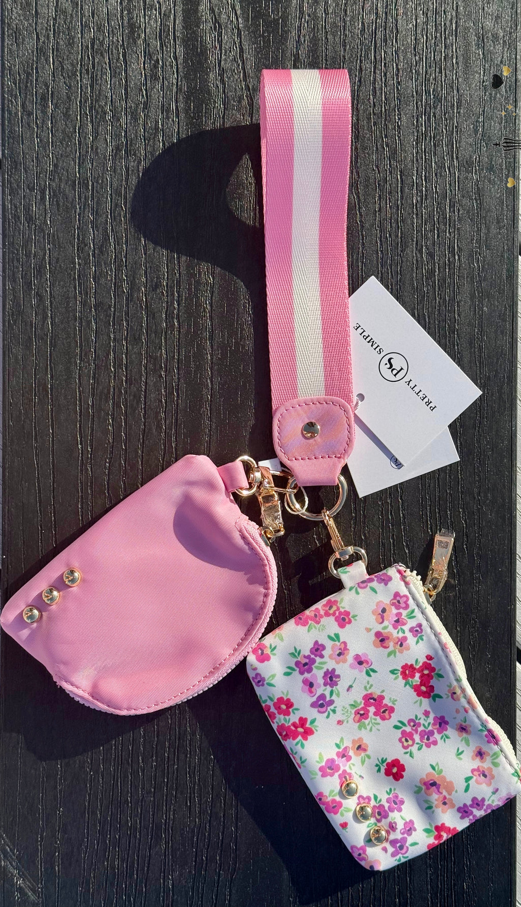 Summer Spritz Dual Pouch Wristlet by Pretty Simple / Choice of Color - BFF Here
