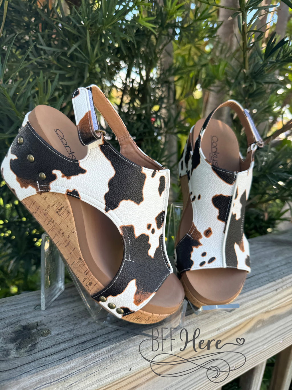 Carley - Cow Smooth by Corkys - BFF Here