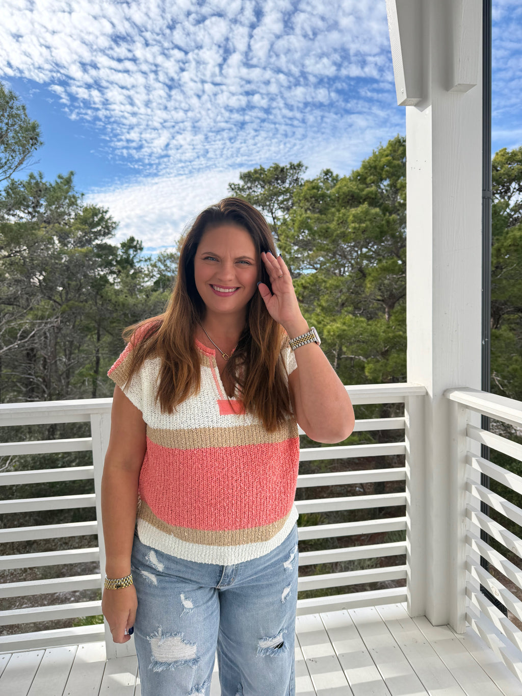 Short Sleeve Color Block Stripe Top by Sew In Love (Ships 2-3 weeks) - BFF Here