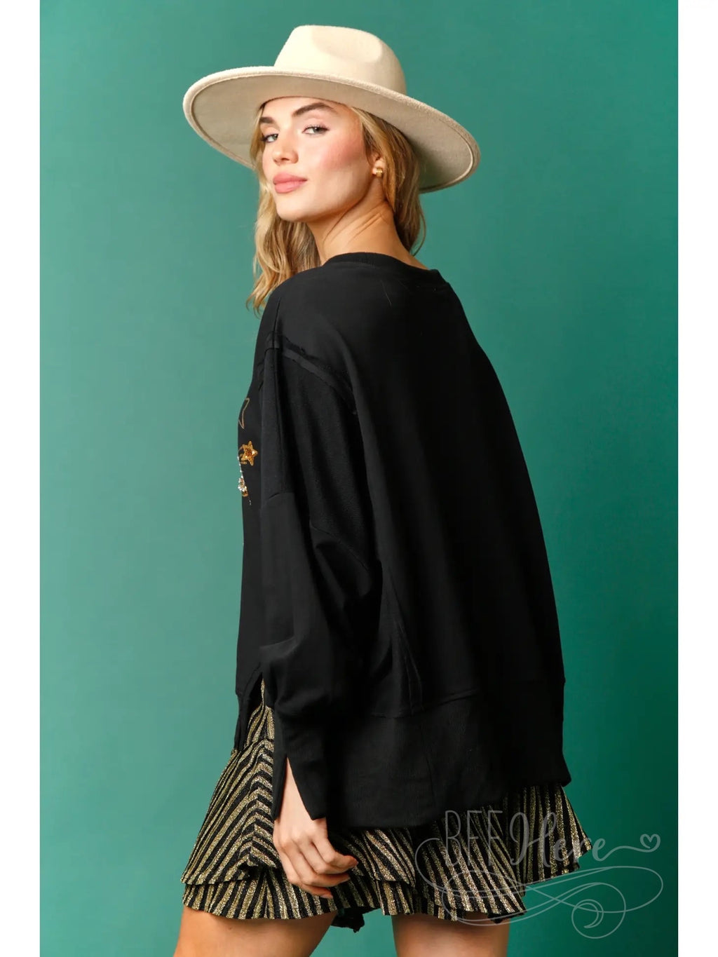 Raise a Toast: Cheers French Terry Comfort Top - BFF Here