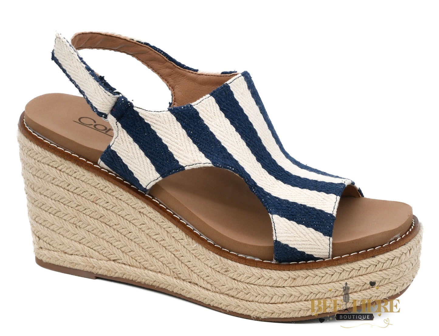 PREORDER: Freddie - Navy Natural Stripe by Corkys (Ships End of January)