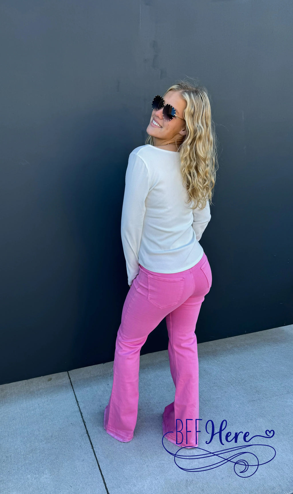 PREORDER:  Blush Sculpt: Pink Tummy Control Jeans for Flawless Silhouettes by Blakeley (Ships Middle of March ) - BFF Here