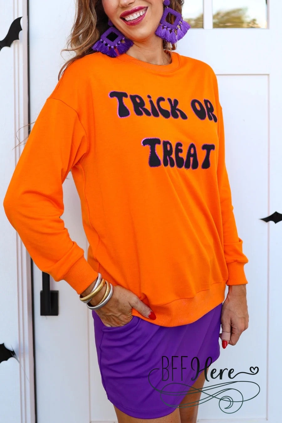 Trick or Treat Sweatshirt by Jess Lea - BFF Here