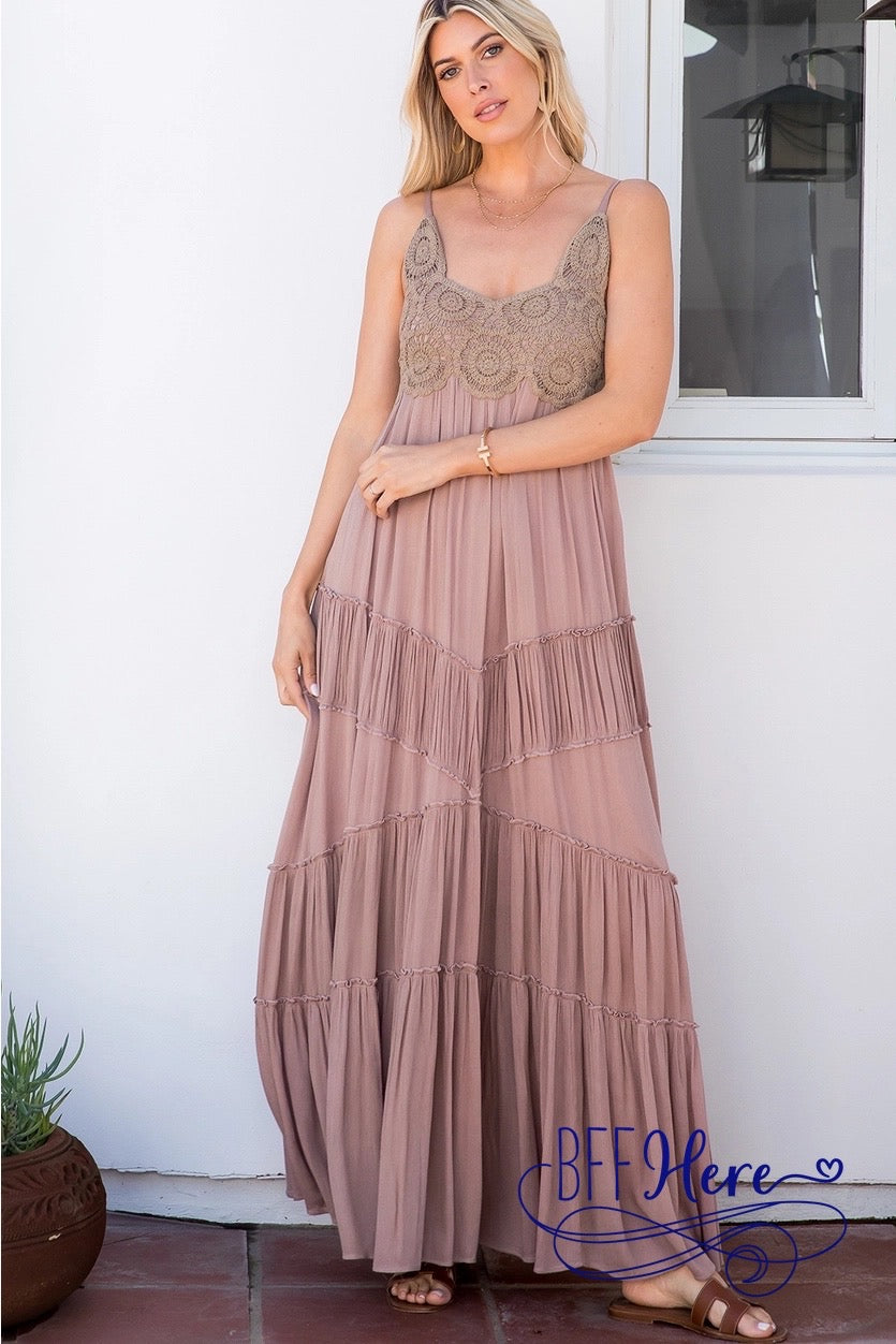 Cocoa Charm Crochet Maxi - BFF Here