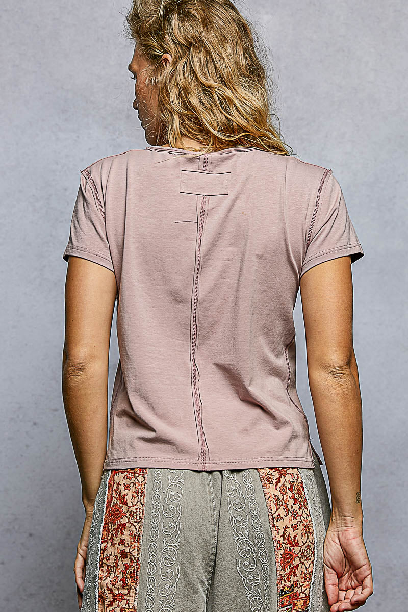 Basic Round Neck Short Sleeve Cotton Jersey Top by POL (Ships 2-3 weeks) - BFF Here